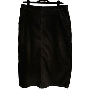 Cherokee Corduroy Maxi Skirt Size 18 Black Whimsigoth Goth Witchy Y2K 90s Grunge